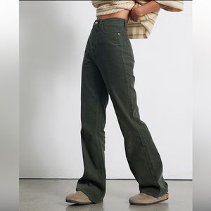 PacSun Green Corduroy High Waisted Bootcut Jeans